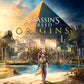 Assassin's Creed Origins 2023 video game case with artwork, displayed on a plain background.